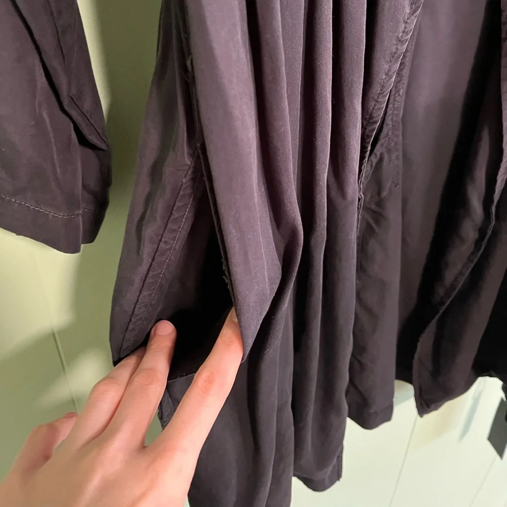 NWT BLANK NYC Dip Dye Dual Tone Gray Black Trench Coat Open Tunic Women'… - Picture 8 of 16